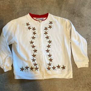 Hasting & Smith Vintage Christmas Cardigan Women's Size Petite Large Holiday